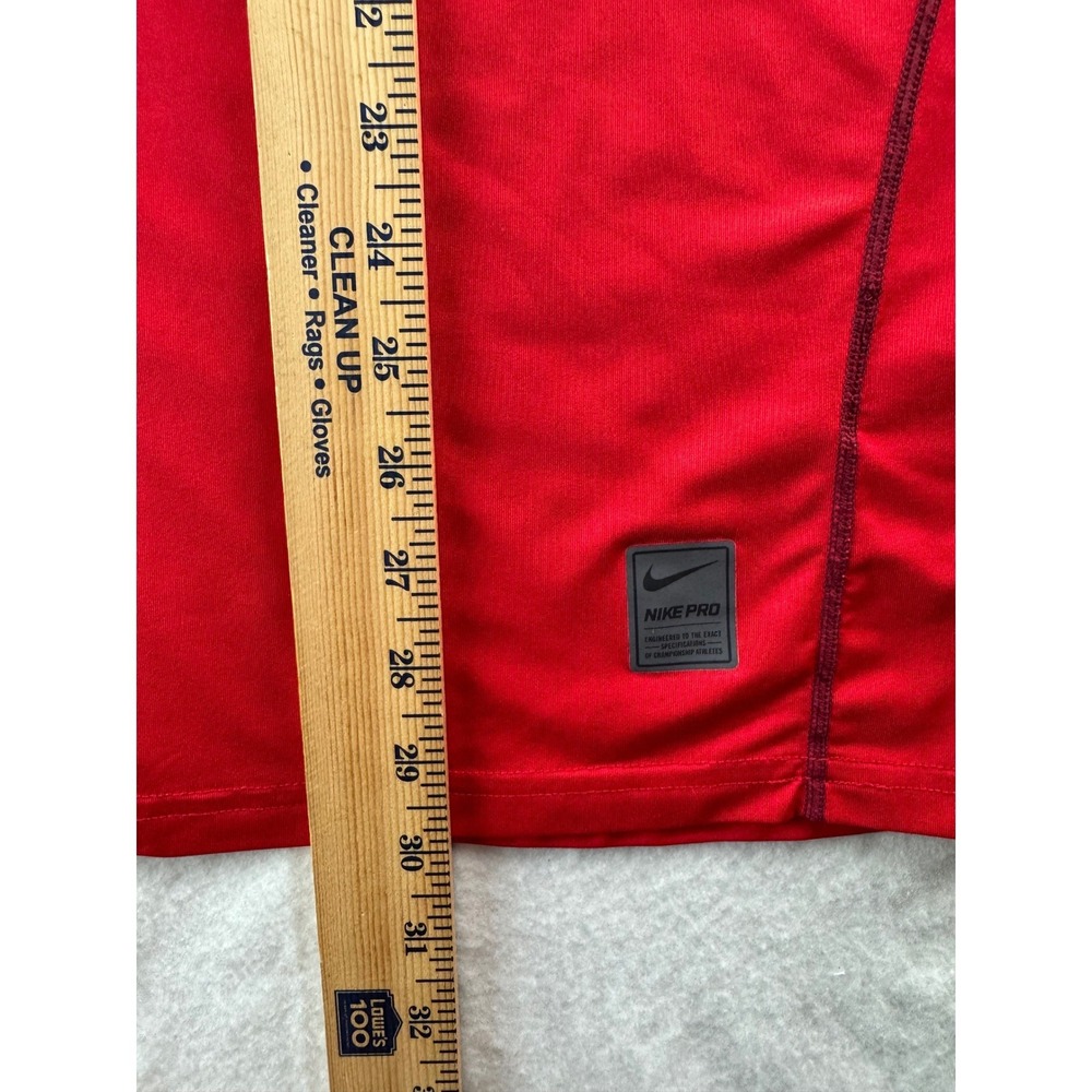 Nike Pro Dri Fit Fitted T Shirt Red Mens XL Short Sleeve Athletic‎ Gym - Picture 14 of 16